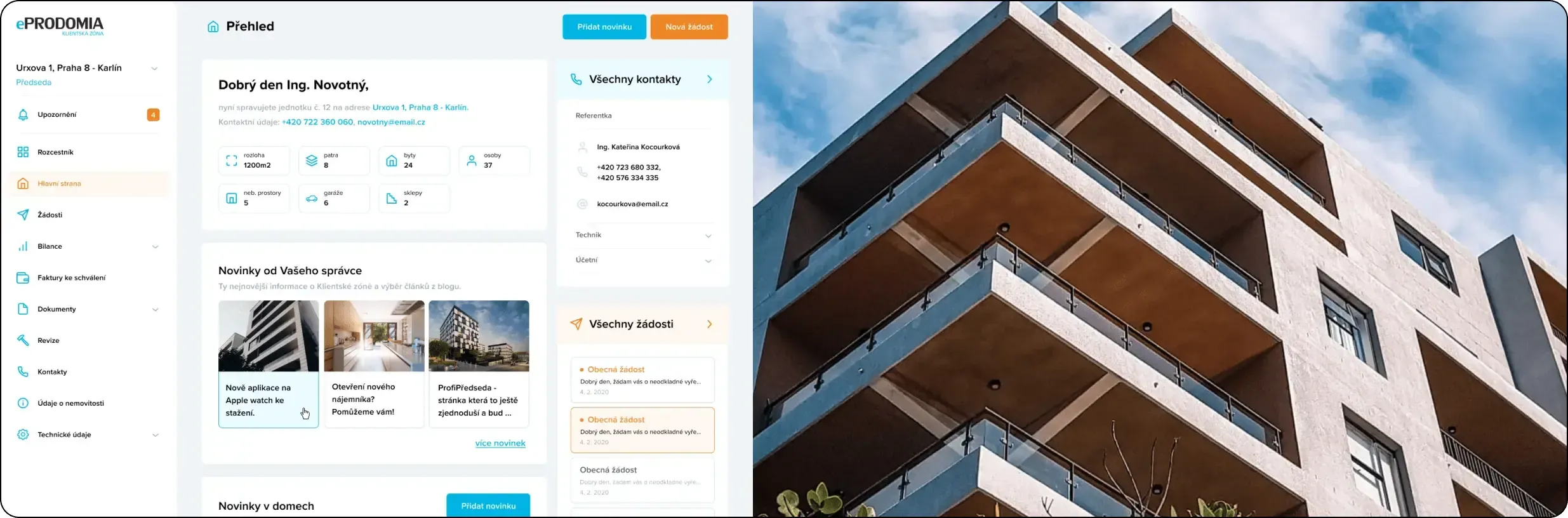 Property Management for Housing Cooperatives and Owners in a Single Platform
